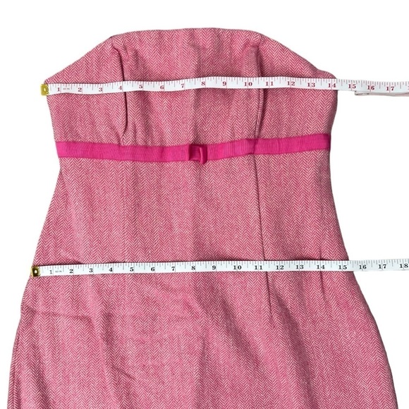 Wool Lilly Pulitzer Pink Strapless Dress - Size 6 - Picture 10 of 11